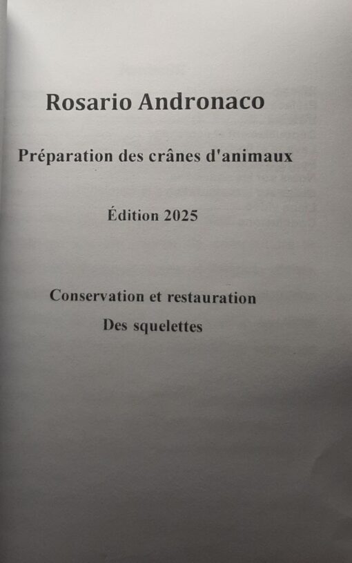 Préparation du crânes d’animaux en français ed 2025 - immagine 3