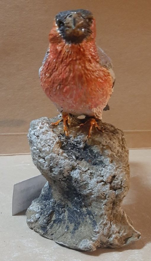 Ciuffolotto in scultura di argilla - immagine 3