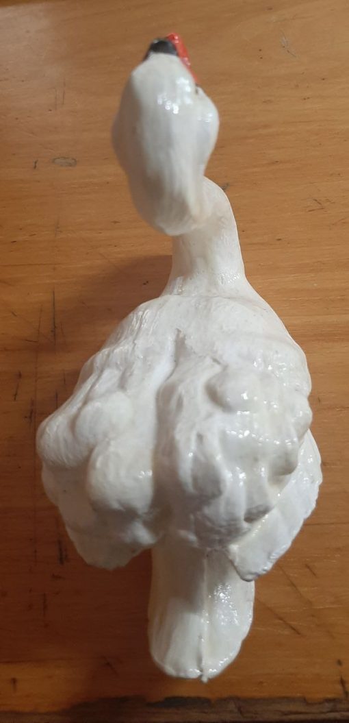 Cigno miniatura in scultura di ceramica a freddo - immagine 4