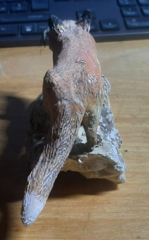 Volpe in miniatura scultura argilla - immagine 5