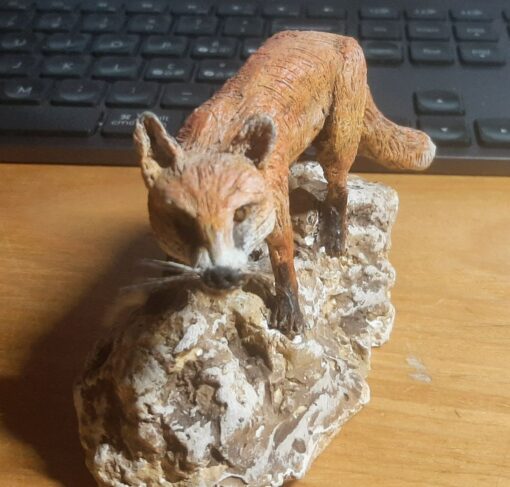 Volpe in miniatura scultura argilla - immagine 3