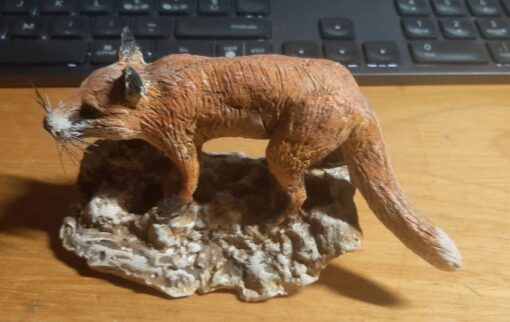 Volpe in miniatura scultura argilla - immagine 2