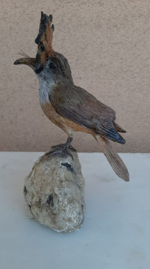 Uccello esotico n3, in scultura di argilla - immagine 2