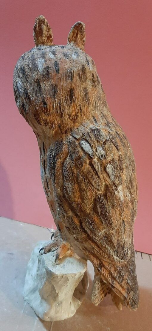 Gufo comune in scultura dimensioni Naturali da collezione - immagine 3