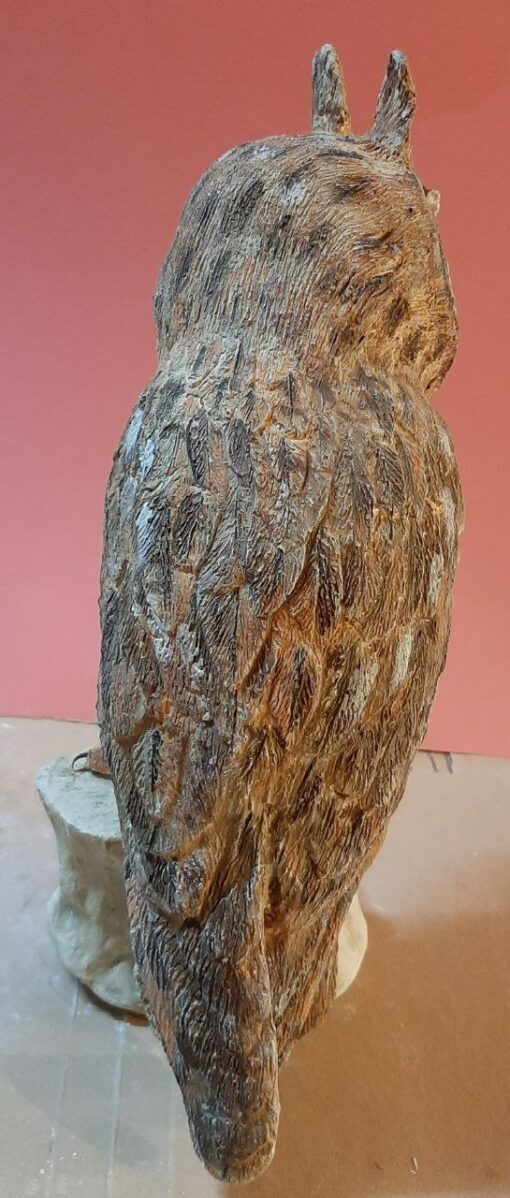 Gufo comune in scultura dimensioni Naturali da collezione - immagine 4