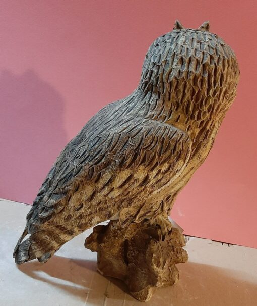 Gufo di palude in scultura dim. Naturali da collezione - immagine 2