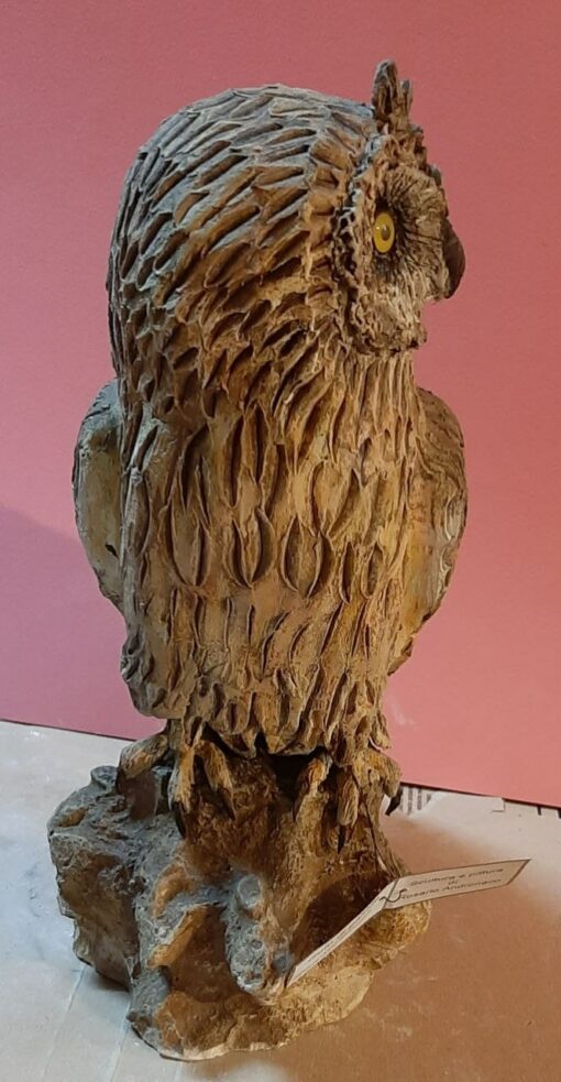 Gufo di palude in scultura dim. Naturali da collezione - immagine 3